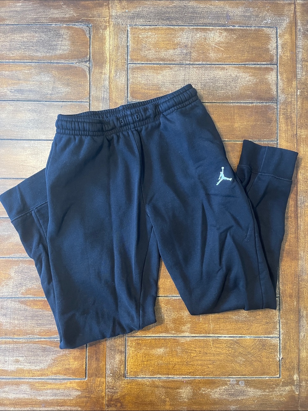 Nike Black Kids Jordan Fleece Joggers with White Jumpman
